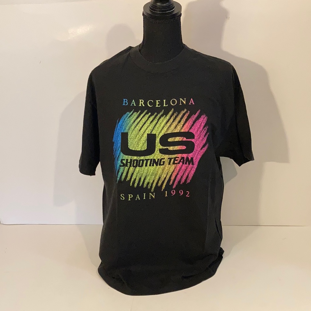 Vintage Barcelona Us Shooting Team TShirt 1992 Single Stitch Made In Usa Vintage Barcelona Us Shooting Team TShirt 1992 Single Stitch Made In Usa